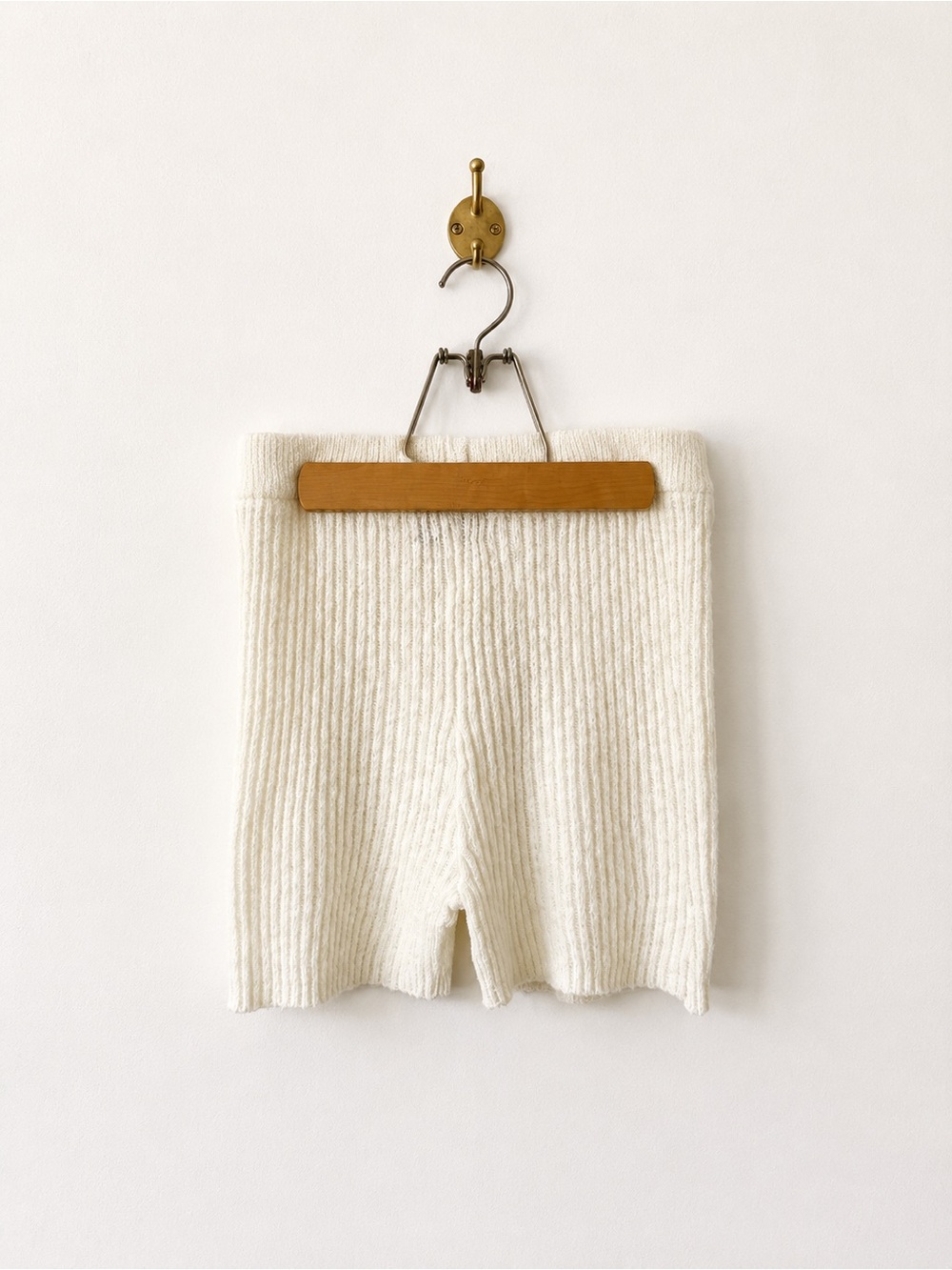 High-Waist Ribbed Knit Shorts